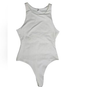 BP. Ribbed Bodysuit, Size Small, White, NWT